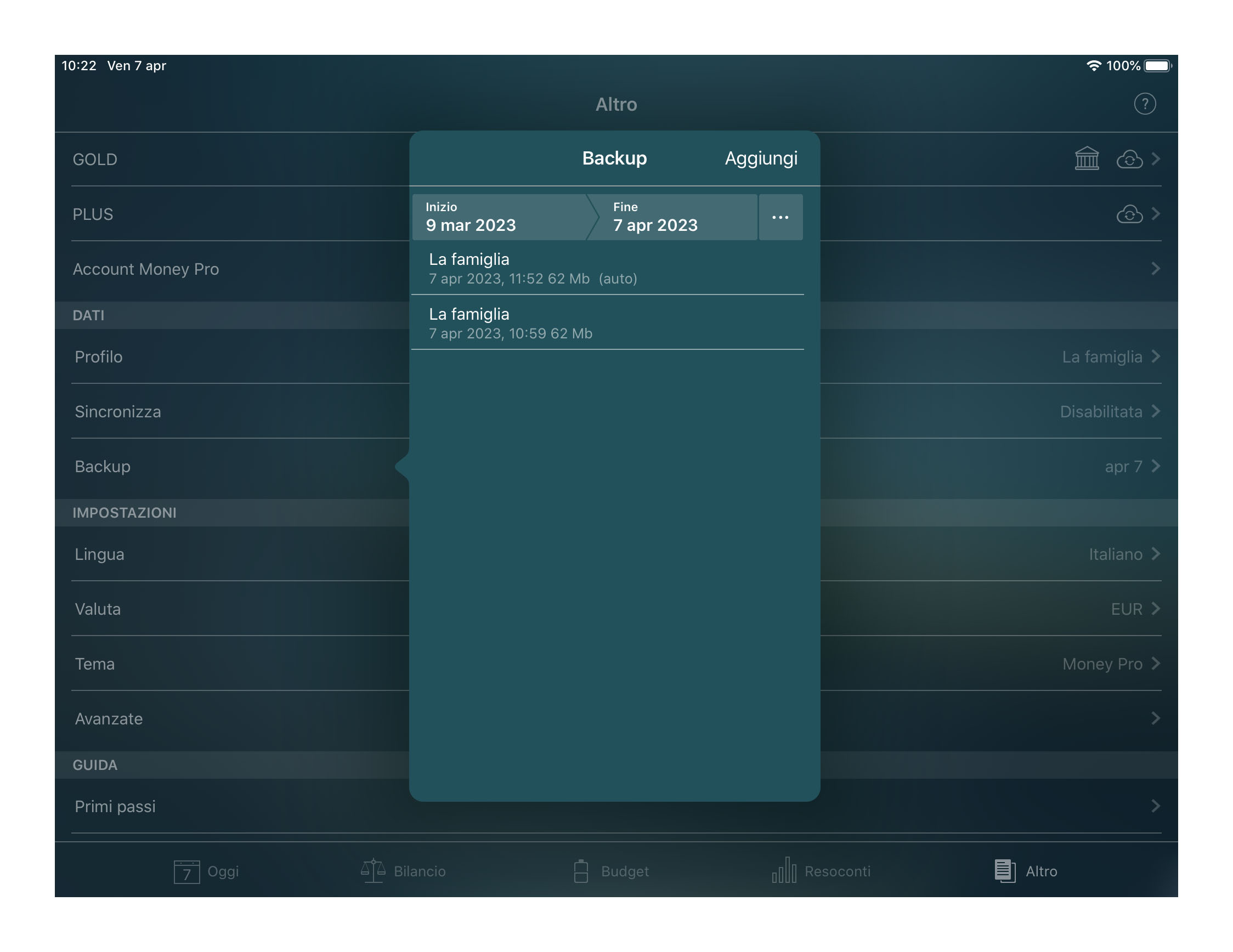 Money Tracker - Backup - iPad