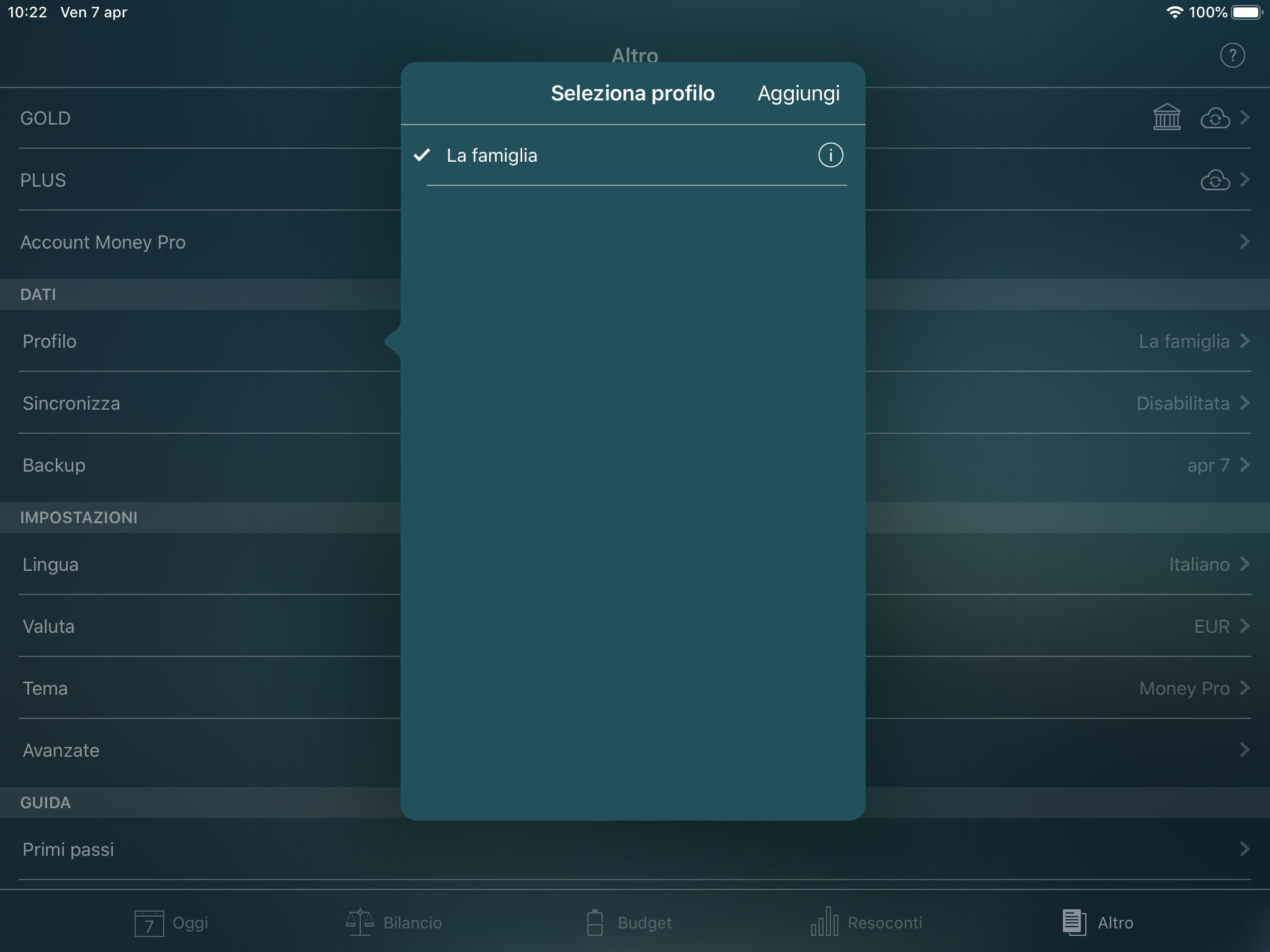 Money Tracker - Profili - iPad