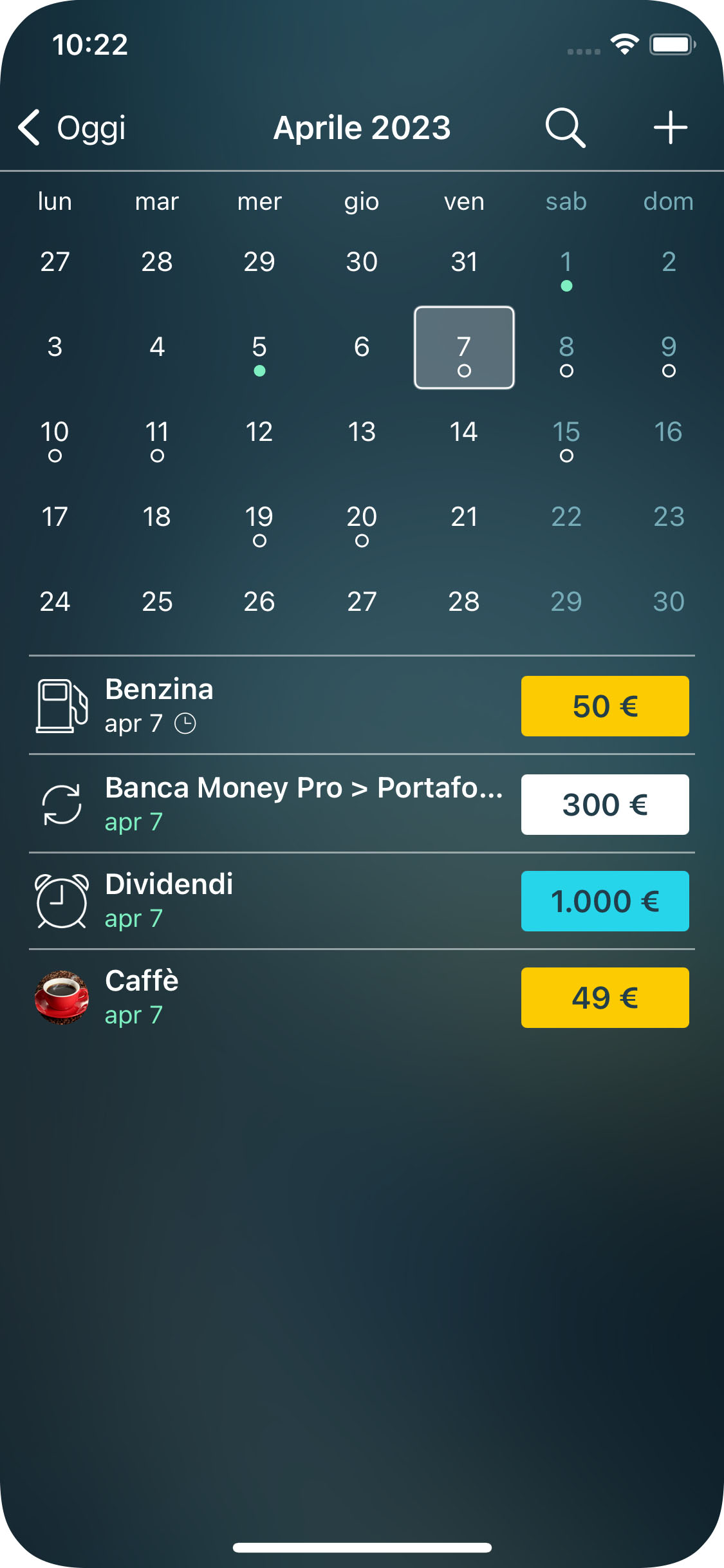 Money Tracker - Addebiti - iPhone