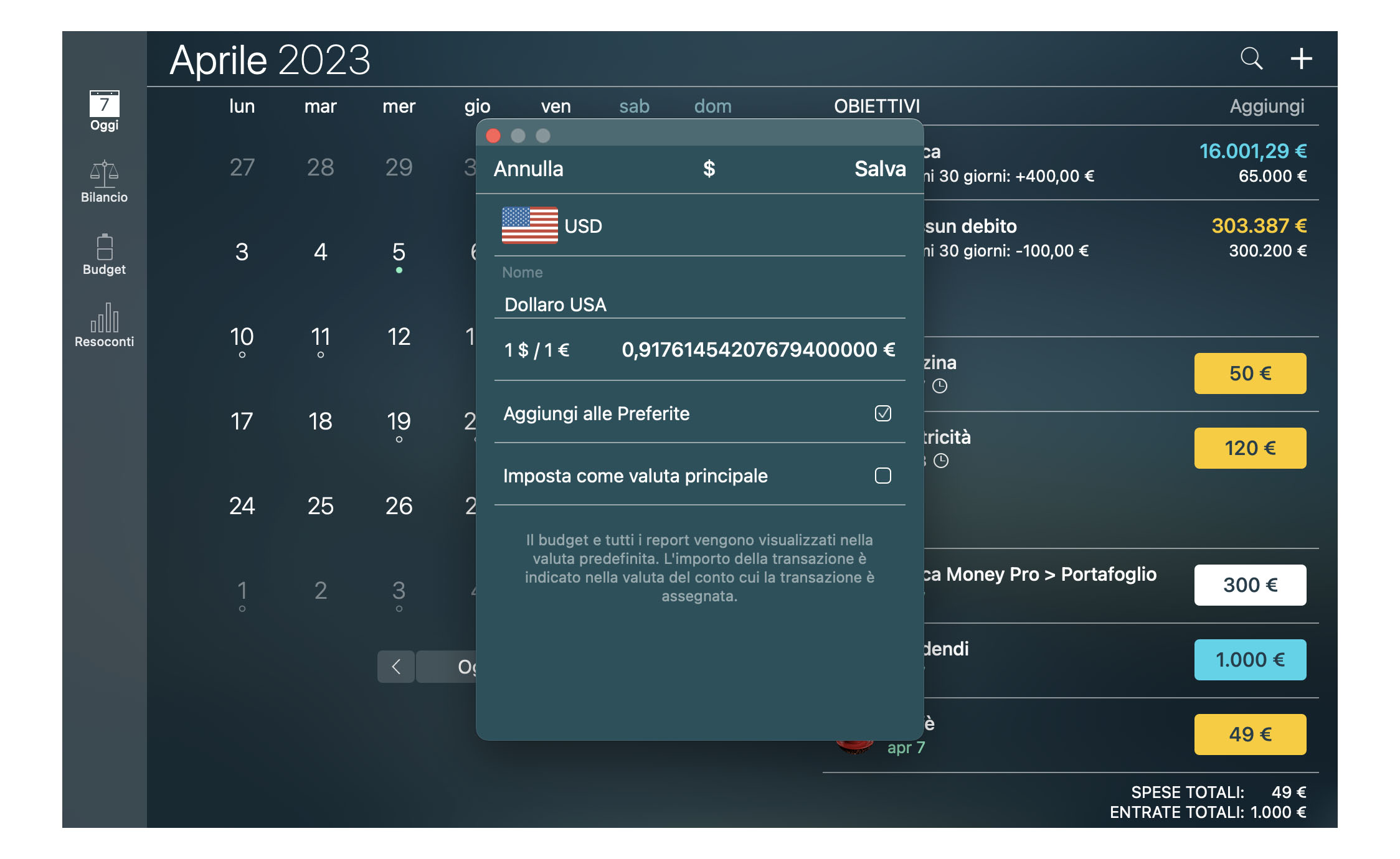 Money Tracker - Convertitore di valuta - Mac