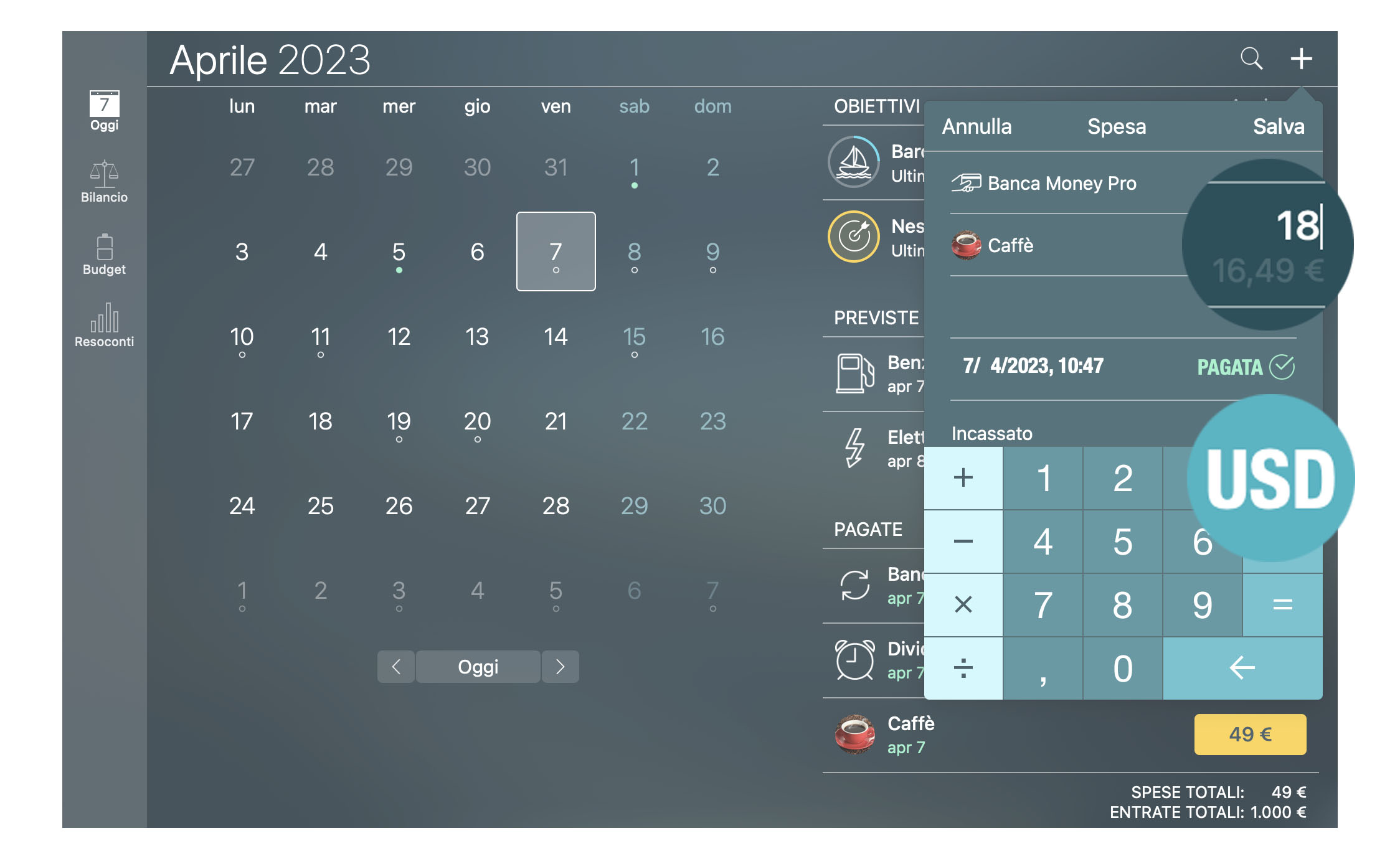 Money Tracker - Convertitore di valuta - Mac