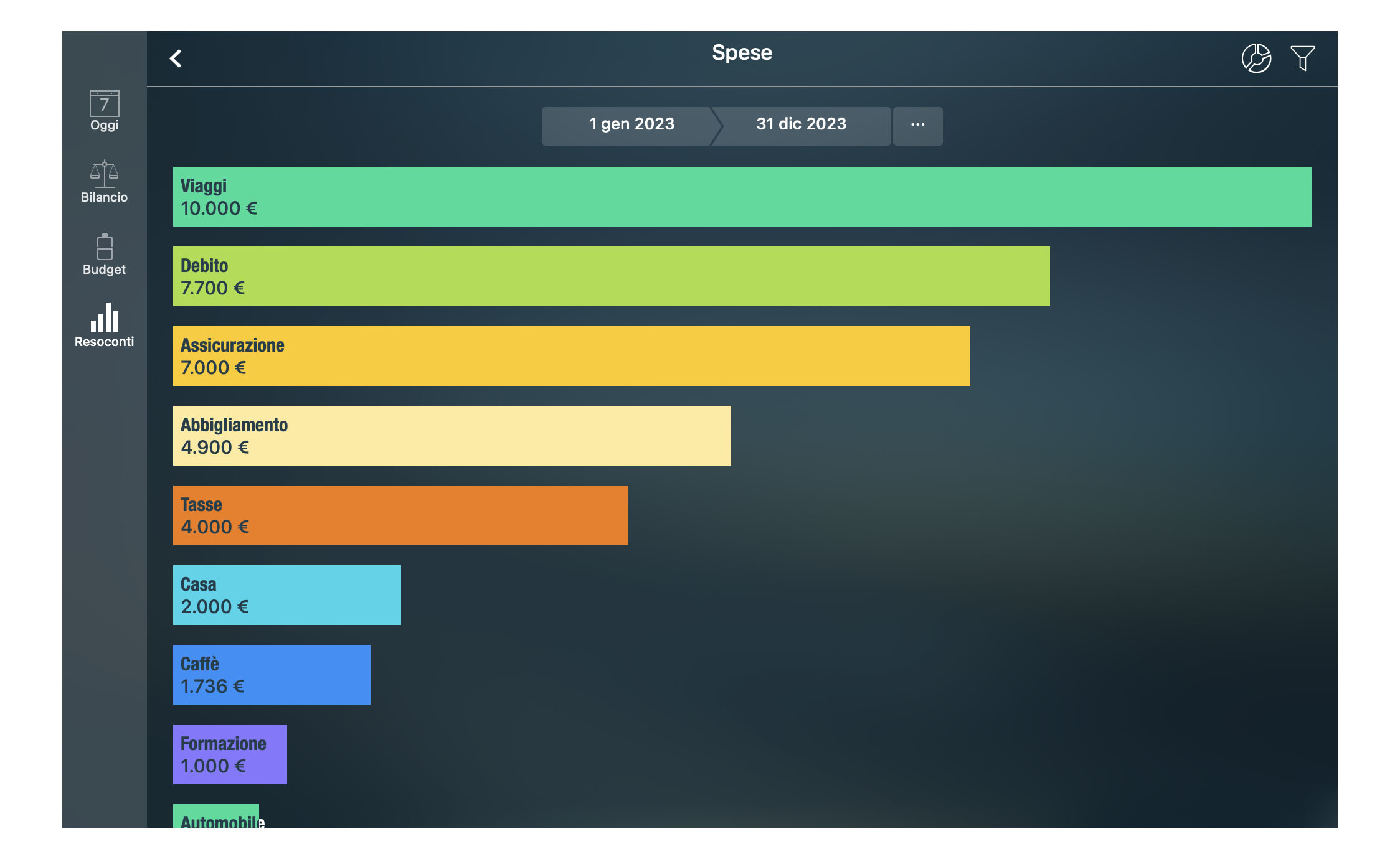Money Tracker - Resoconto Entrate/Uscite - Mac